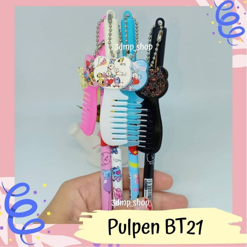 Pulpen BT21 + Gantungan Sisir