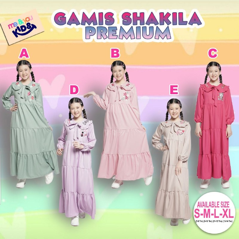 GAMIS SHAKILA PREMIUM ME AND YOU gamis umpak remaja GAMIS SHAKILA ME&YOU gamis polos remaja GAMIS AN