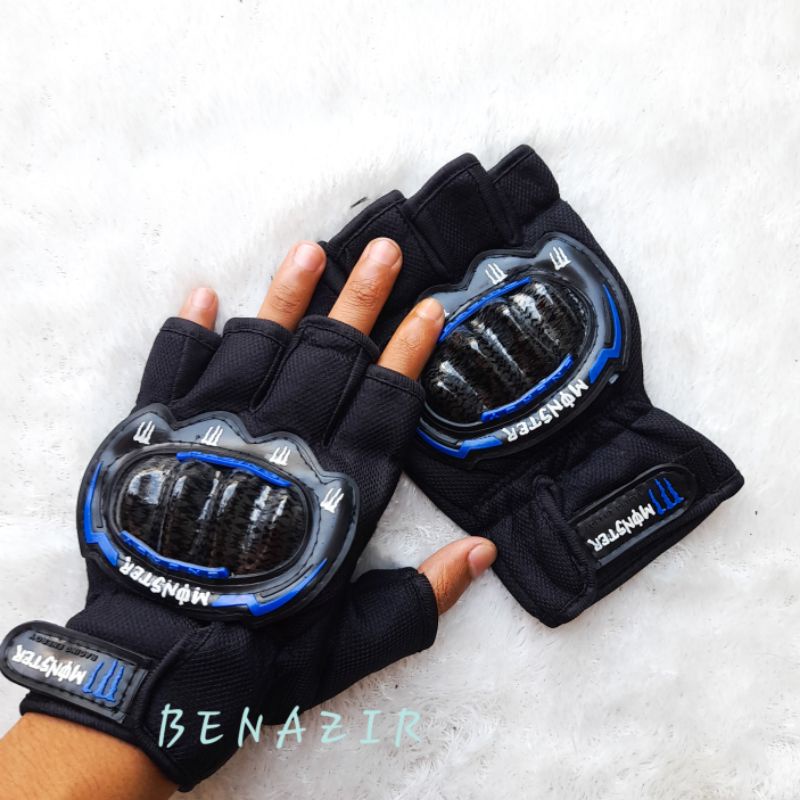 Sarung Tangan Motor Half Finger Monster Murah Sarung Tangan Batok Setengah Jari Pria