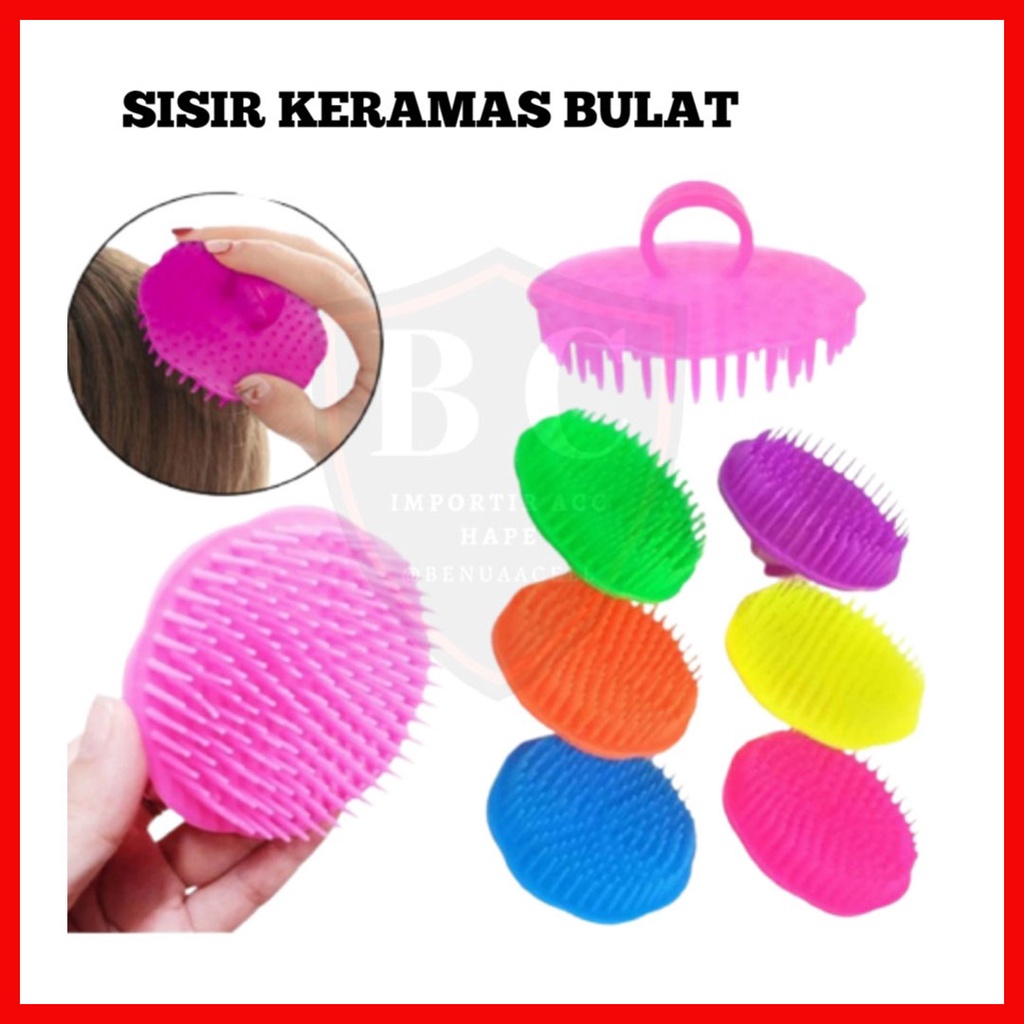 SISIR KERAMAS BULAT / SIKAT KERAMAS ANTI KETOMBE PERWATAN RAMBUT