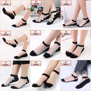  Kaos  Kaki  Ankle Bahan Katun Ultra Tipis  Transparan Elastis 