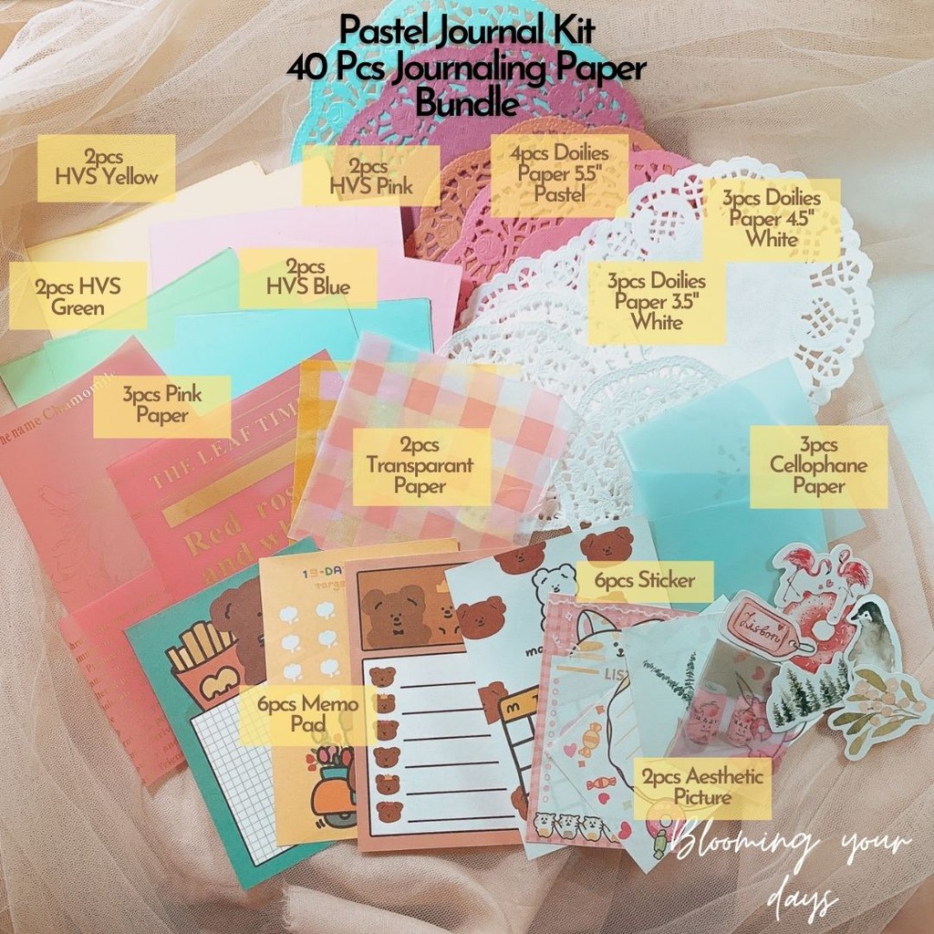 

Journal Kit (PASTEL THEME) Journaling Aesthetic Jurnal Lucu Cute