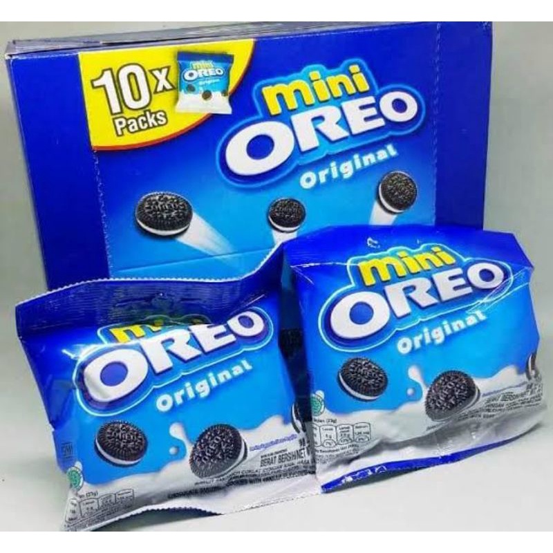 Oreo mini original ( 10pcsx20.4gr) cemilan murah dan enak