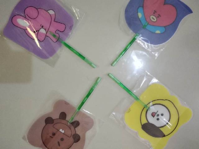 KIPAS PLIWITAN BT21 ATAU BTS 6 PCS KEKINIAN