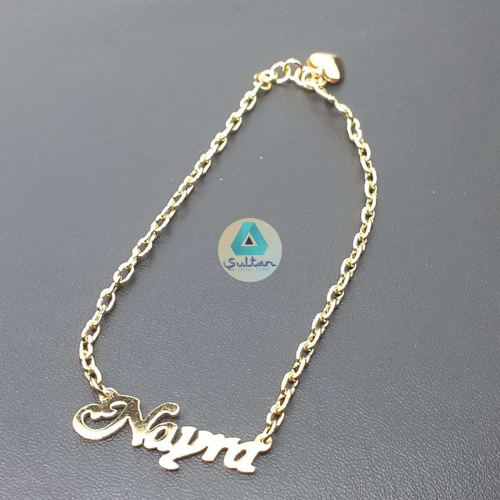 [GELANG NAMA] SULTAN BRACELET GELANG TANGAN GELANG KAKI LAPIS EMAS 24K ORIGINAL #GN02