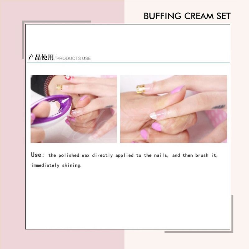 Buffing cream pengilap kuku cream buffer manicure pedicure menipedi nail