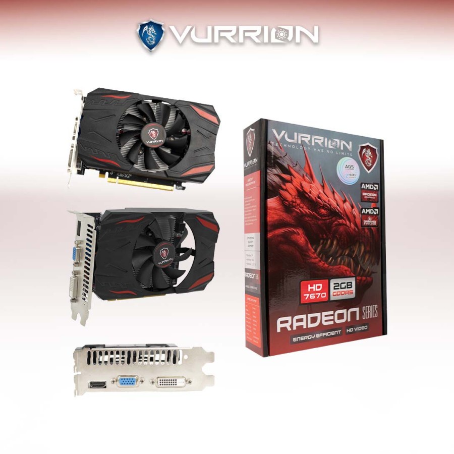 VGA VURRION RADEON HD 7670 2GB DDR3 128BIT GAMING