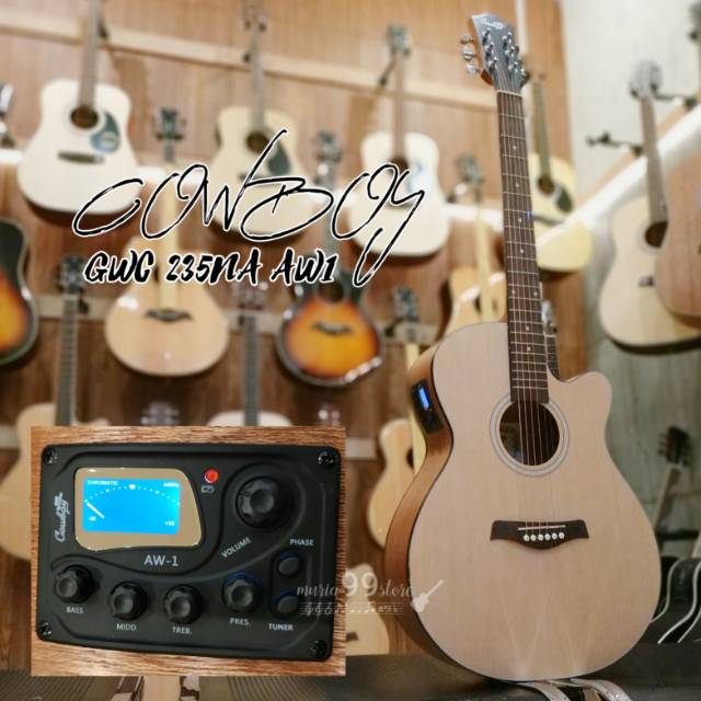 Gitar Cowboy GWC 235 NA Akustik Elektrik Preamp AW1