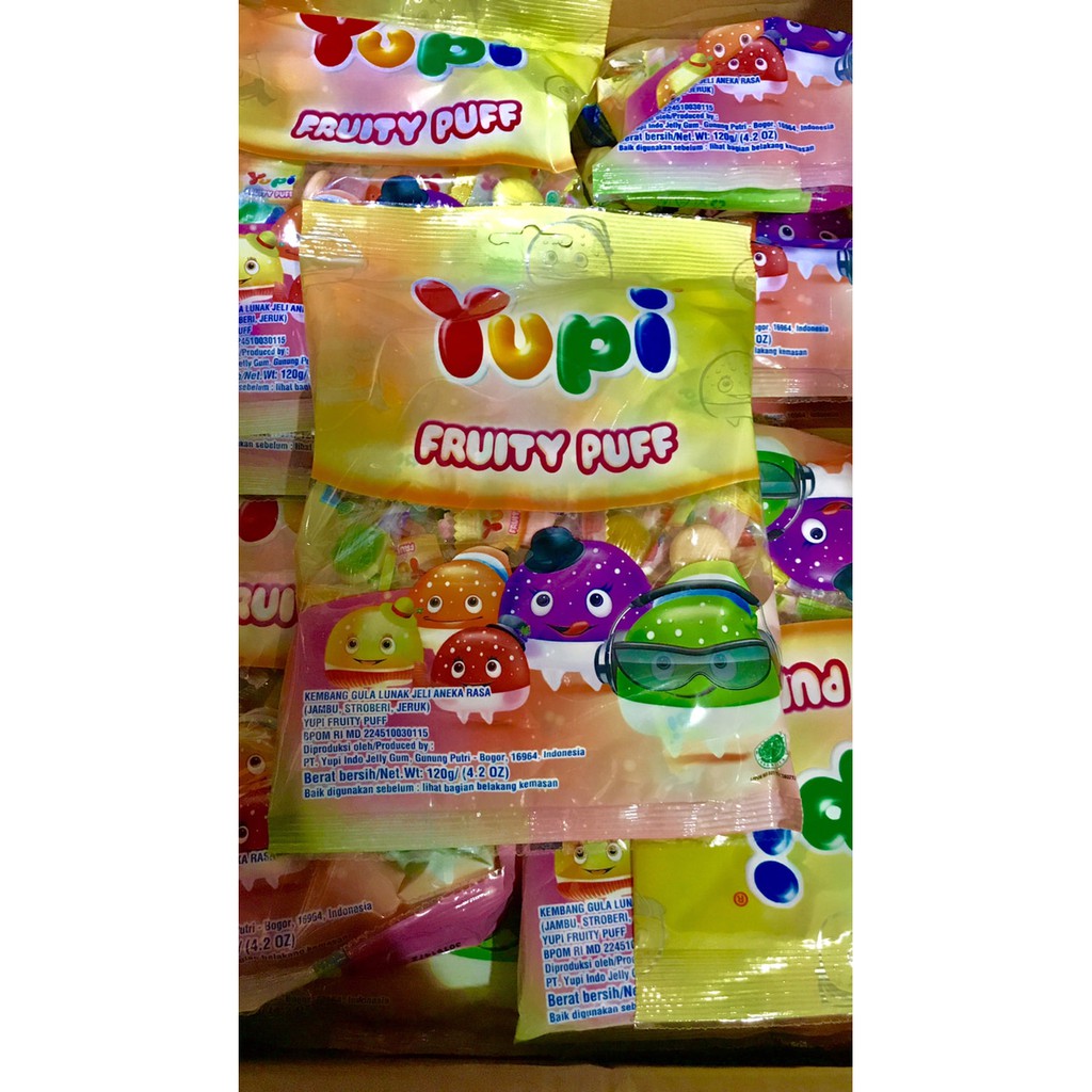 

Permen Yupi Fruity Puff 1 Bungkus 120g 120gr Bag Sak Bks HHR391