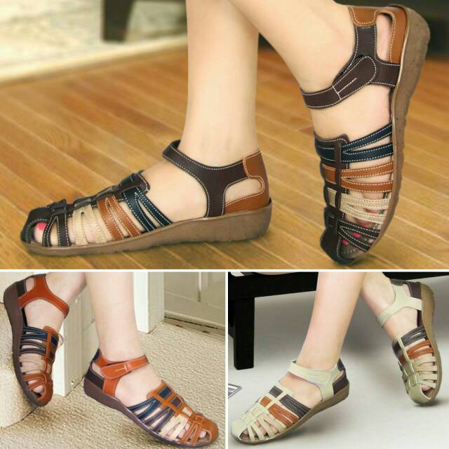 Sepatu Sandal Wanita flat Mulan 954