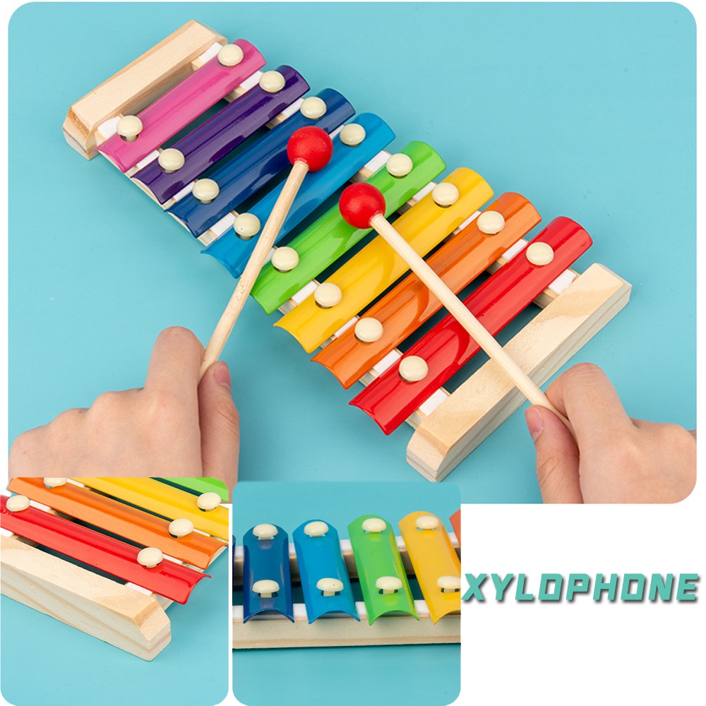 BEST SELLER Mainan Edukasi Anak Basic Shape Kayu Balok Geometri Puzzle 3D Montessori Sensory Xylophone Jam Angka