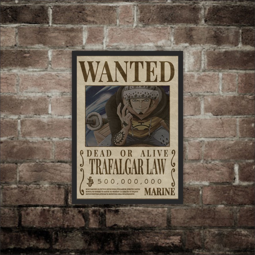 Poster Anime one piece wanted Hiasan Dinding Kamar wall decor-1