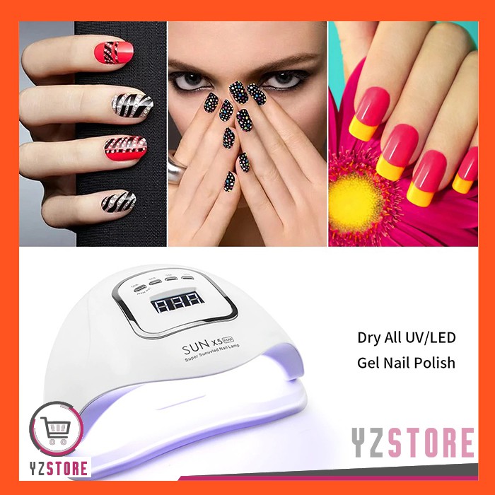 Pengering Kutek Kuku Gel Sun X 5 Max Nail Art Manicure Lampu LED Smart UV YZ100