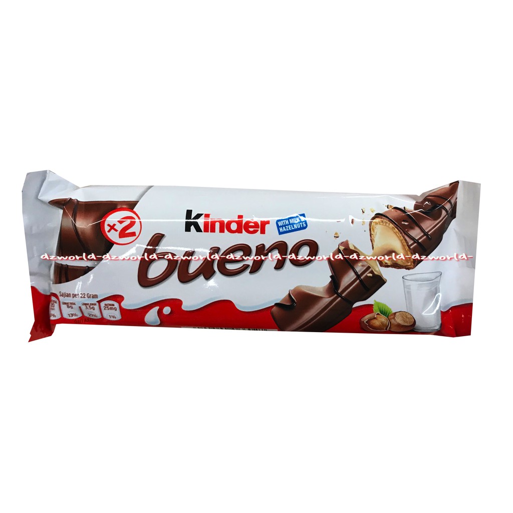 Kinder Bueno Coklat Wafer 43gr Wafer Cokelat Krim Susu