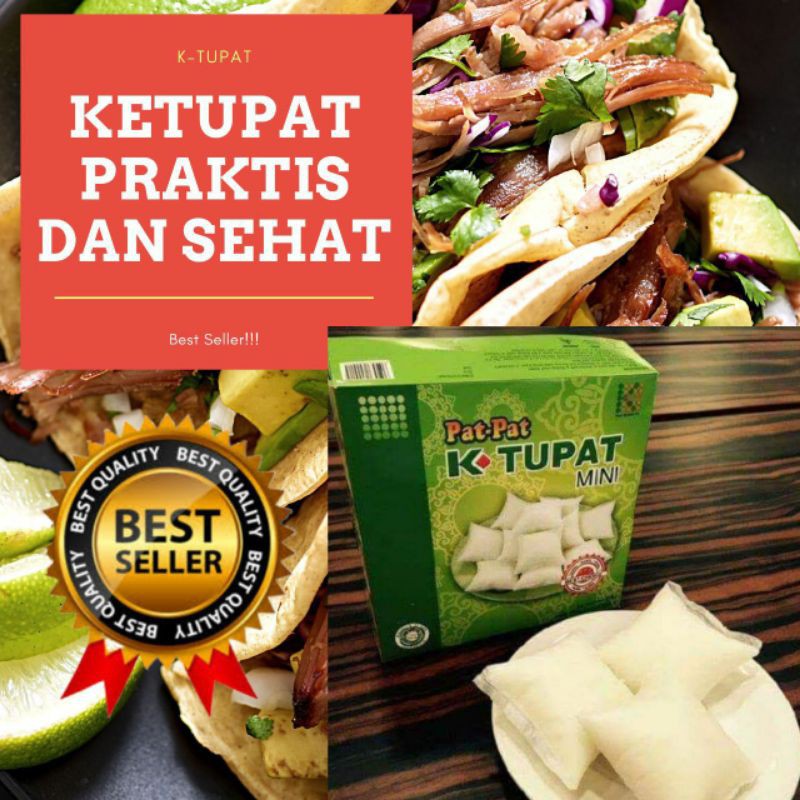 

KETUPAT MINI K-LINK Halal MUI BPOM beras tanpa pengawet pemutih pewangi, plastik food grade BPA free