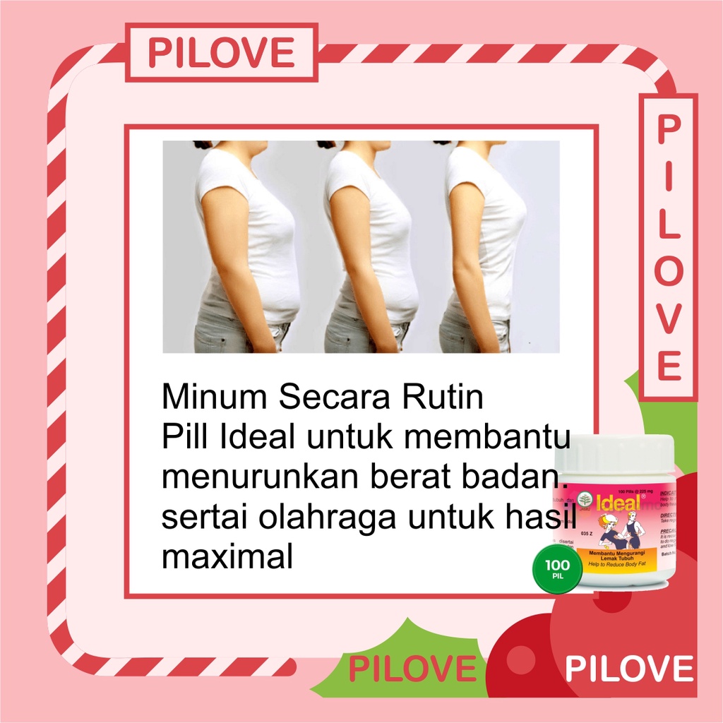 PILOVE - BELI 3 BOTOL PILL Bonus 1 Koyo Pelangsing / Obat Diet Kapsul Pelangsing Pembakar Lemak Perut Gel Diet Slim Patch Koyo Pelangsing 100% Original BPOM