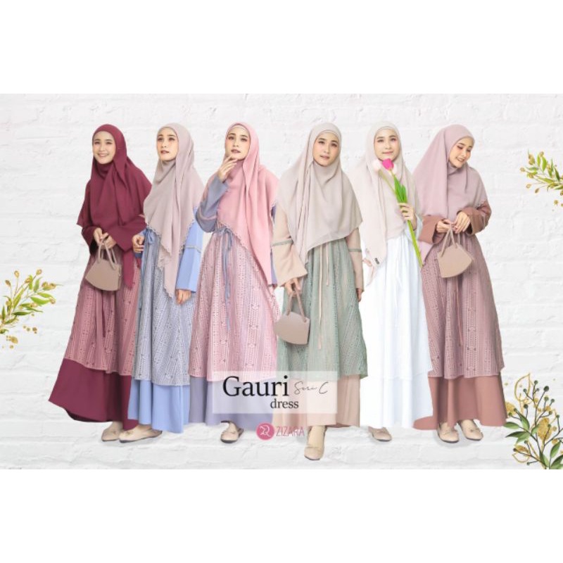 GAURI DRESS ZIZARA GAMIS PUTIH