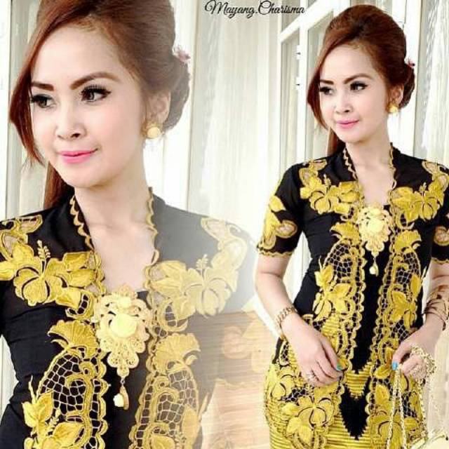 KEBAYA BORDIR SHIMMER SILK CARDENZA MOTIF KIPAS