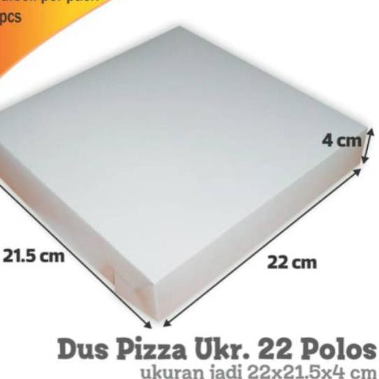 

Trend ✼ Box Pizza / Box Kue Polos uk 22 x 21,5 x 4 (20 pcs),,