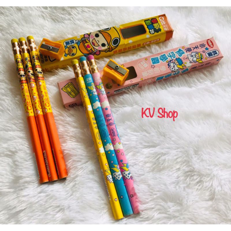 

Pensil Set isi 3pcs free Rautan / Pensil Lucu