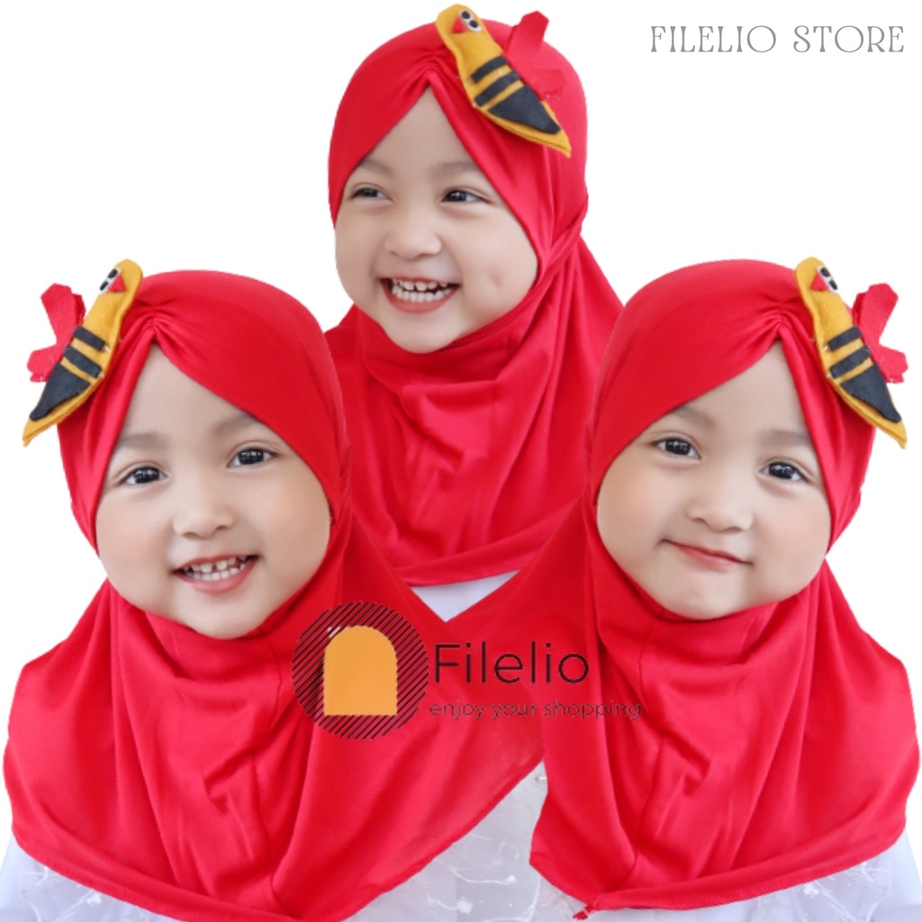 TERMURAH Hijab Anak Bayi Perempuan Lebah Murah Krudung Anak Lucu Umur 0 -3 Tahun Terbaru