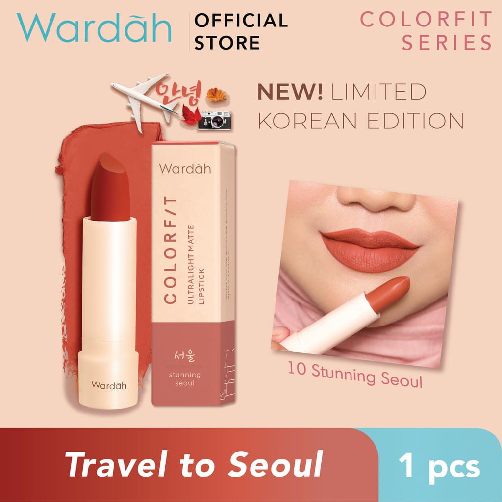 Wardah Colorfit Ultralight Matte Lipstick Korea Edition ~ Original 100%