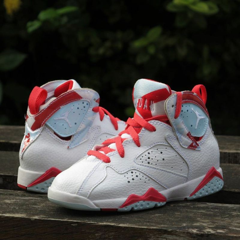 SEPATU SNEAKERS ANAK ANAK AIR JORDAN 7 RETRO TOPAZ MIST ORIGINAL