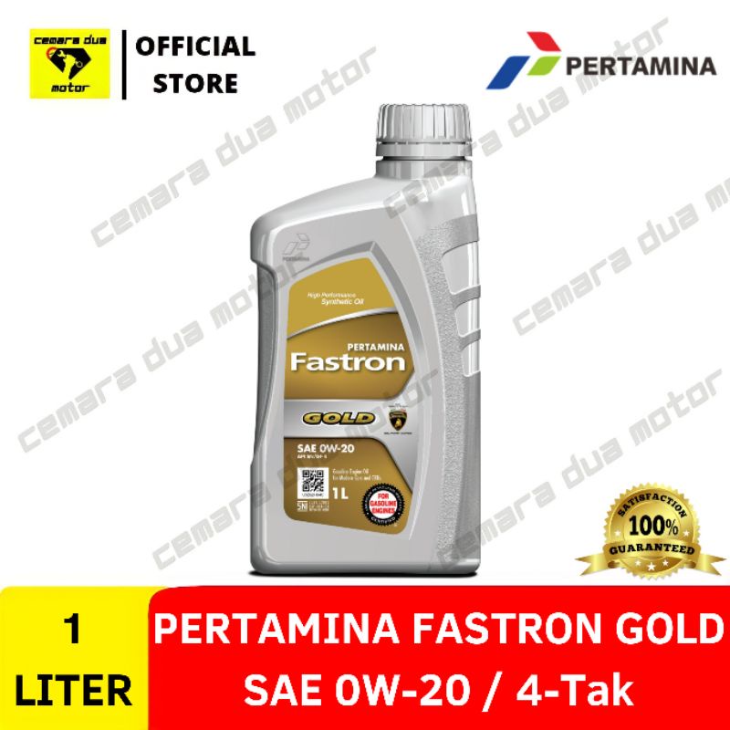 OLI FASTRON TECHNO GOLD SAE 0W-20 HIGH PERFORMANCE SYNTHETIC OIL 1 LITER 1000ML OLI FASTRON EMAS GOL