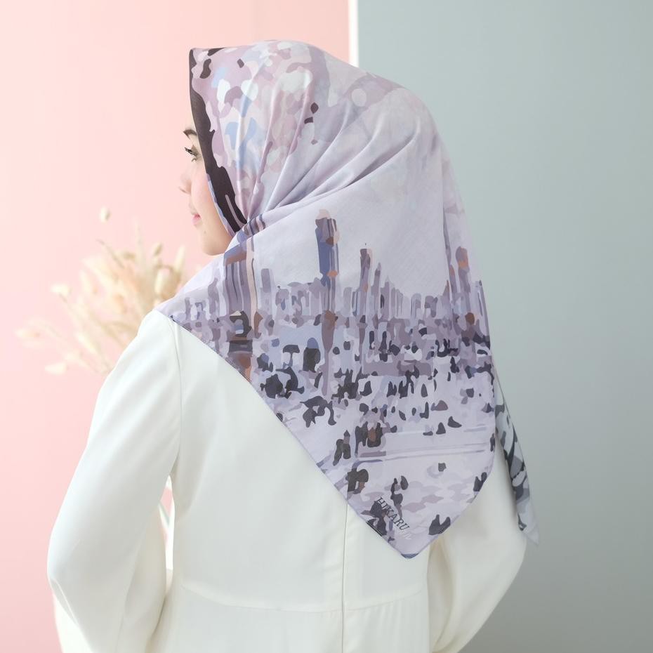 [ Terbaru ] UDD SAUDI 2 IN 1 Hijab Print Ultrafine Voal by Hikaru Outfit 