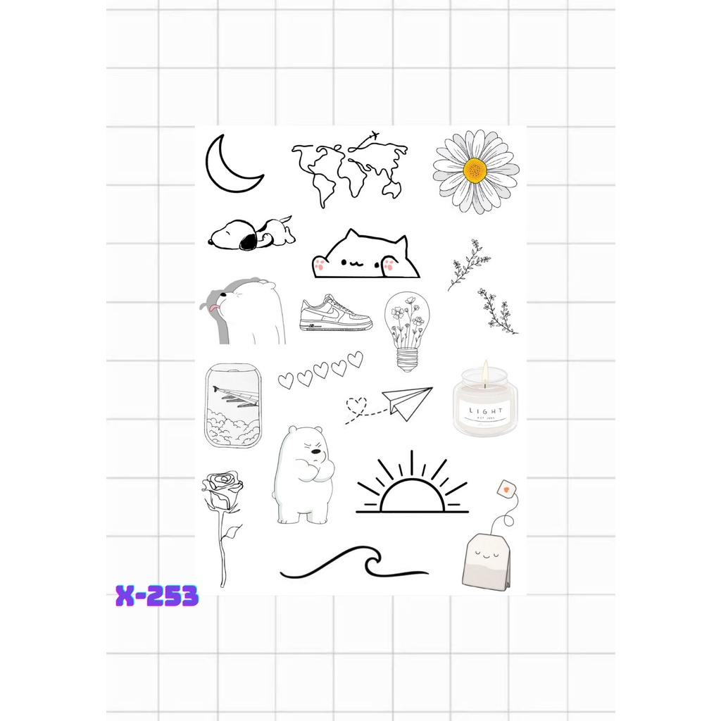 

STIKER TUMBLR AESTHETIC WHITE X-253