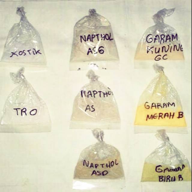 

PEWARNA NAPTOL UNTUK BATIK/JUMPUTAN KERAJINAN TANGAN