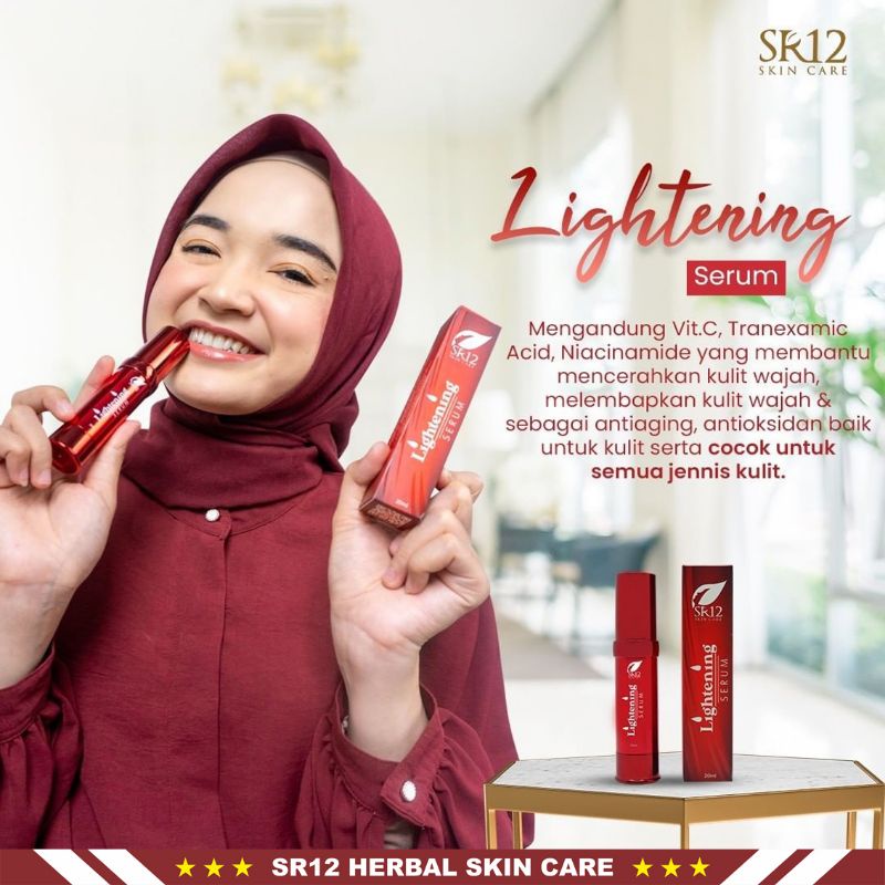 Serum SR12 | Krasny Serum SR12 &amp; Lightening Serum SR12 | Serum Wajah SR12 Skincare | Pembersih Wajah