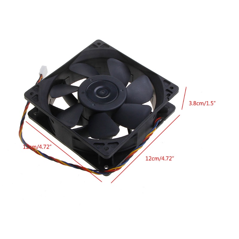 Gro SG121238BS for DC 12V 2.7A 6000RPM S7 S9 T9 L3 BTC ETH Mining Double Bearing Fan Violence Fan 120x120x38mm NEW