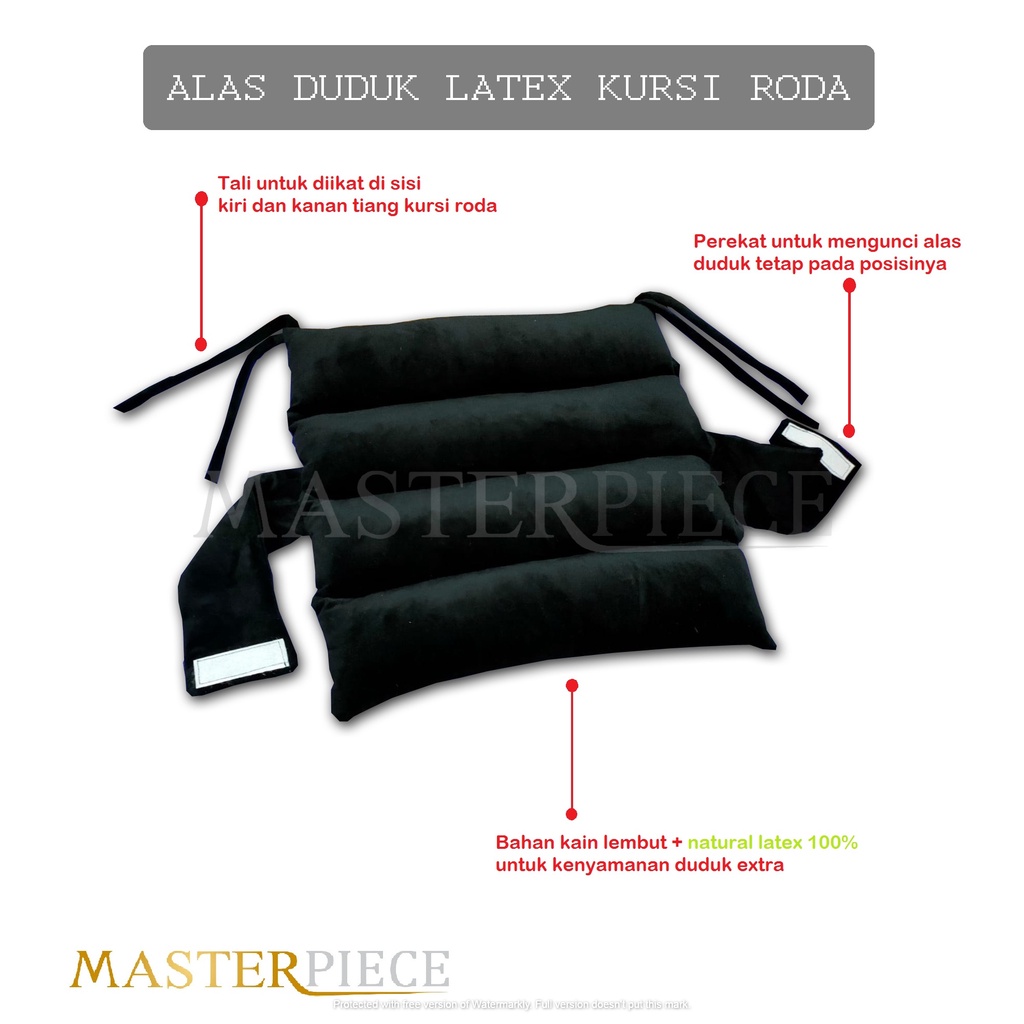 Alas duduk kursi roda LATEX - Bantal duduk - Sitting Cushion Latex Kursi Roda