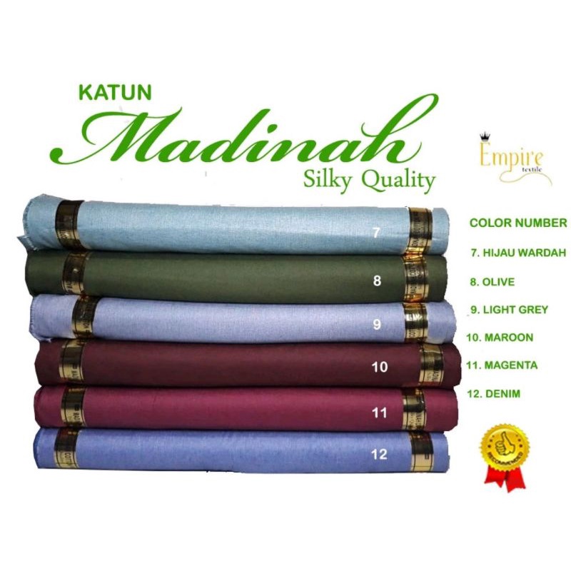 Kain Katun Madinah FODU Original Silqy quality Harga Per rol