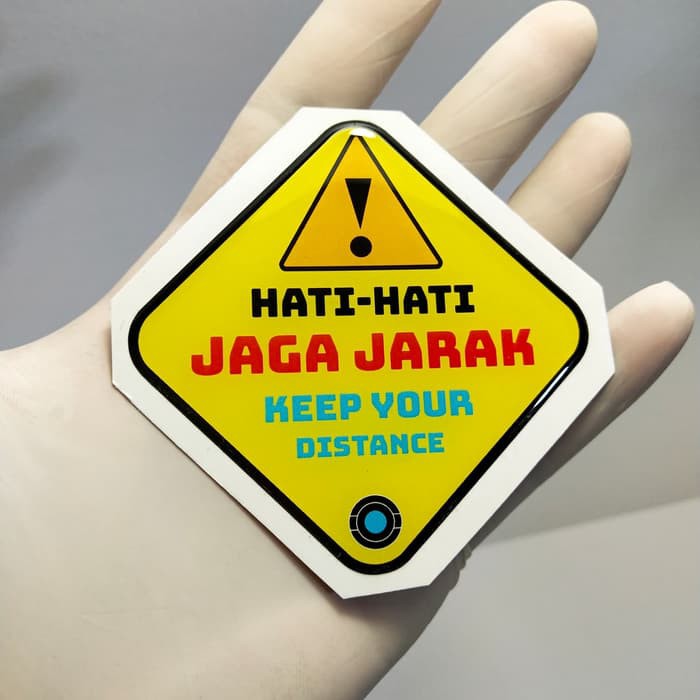 Jual Stiker Mobil Awas Jaga Jarak Shopee Indonesia