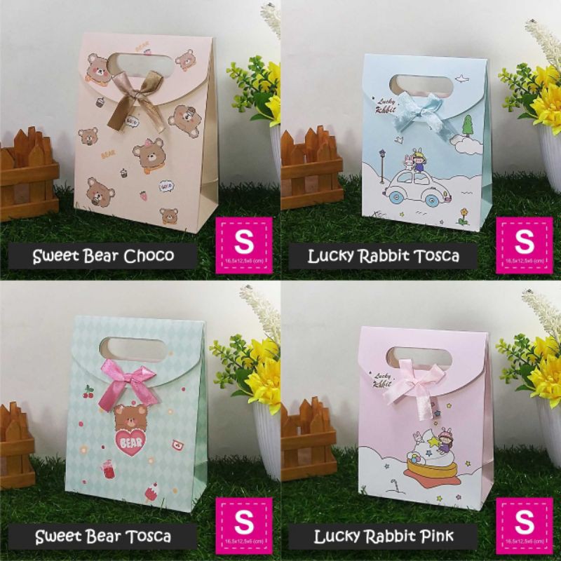 

Paper Bag Pita Lucky Rabbit dan Bear / Tas Kertas Kado / Paper Bag