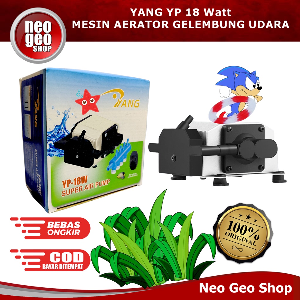 YANG YP 18 watt yp18w 18w aerator mesin gelembung udara kolam aquarium