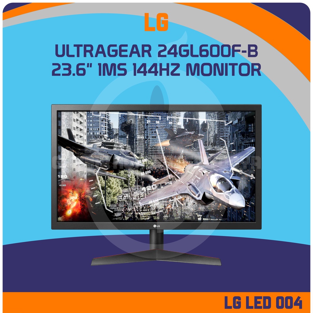 LG UltraGear 24GL600F-B 23.6" Full HD 1ms 144Hz TN Panel Monitor
