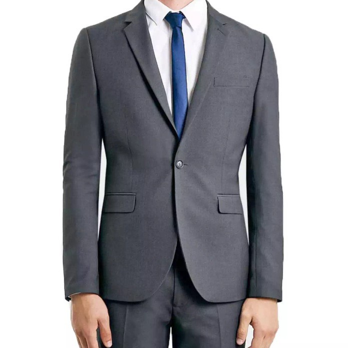 SETELAN BLAZER PRIA SLIMFIT STYLE GREY 2IN1 HIGH TWIST ORIGINAL NIKAYU