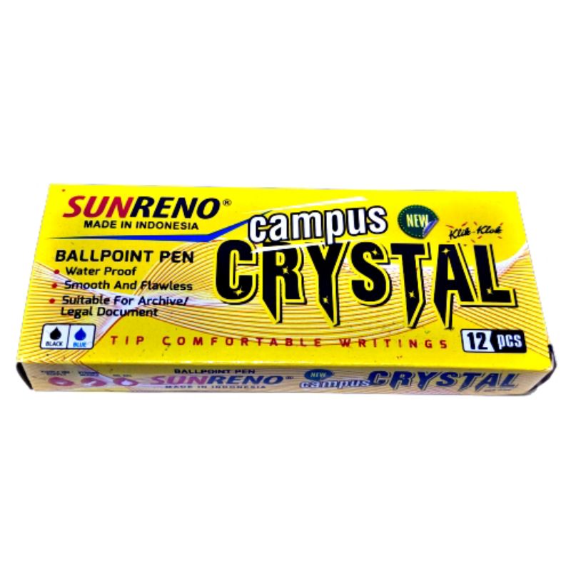 [ERA] Ballpoint pulpen SunReno Crystal Grosir (12pcs)