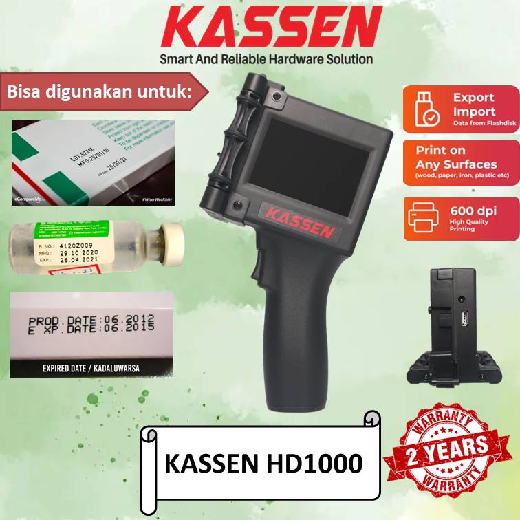 PRINTER HANDHELD HK100 INKJET KASSEN HD-1000 PRINTER EXP DATE HD1000 / HD 1000