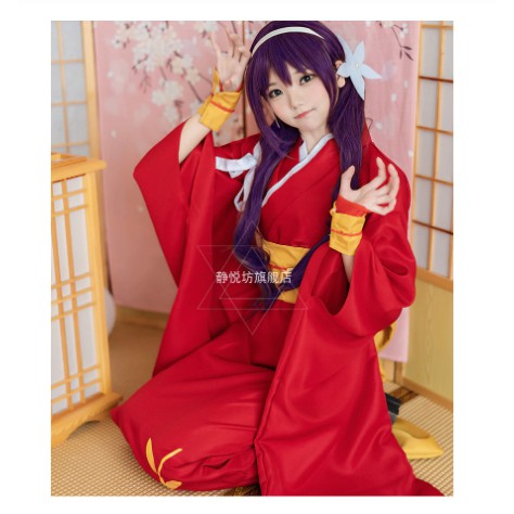 【QTakasi】New Bungo Stray Dogs Kyoka anime Izumi Cosplay Costume Yukata Kimono Uniform