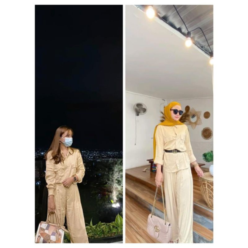 ONE SET Kode 'TASYA',  Warna GOLD by MJS Homedress Original