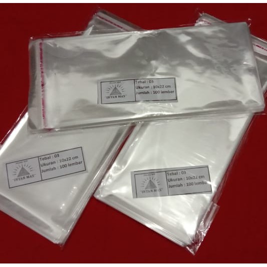 

DISKON MURAH !!!!!!!!! Plastik OPP Masker Ukuran 10 x 22 ( 03 )