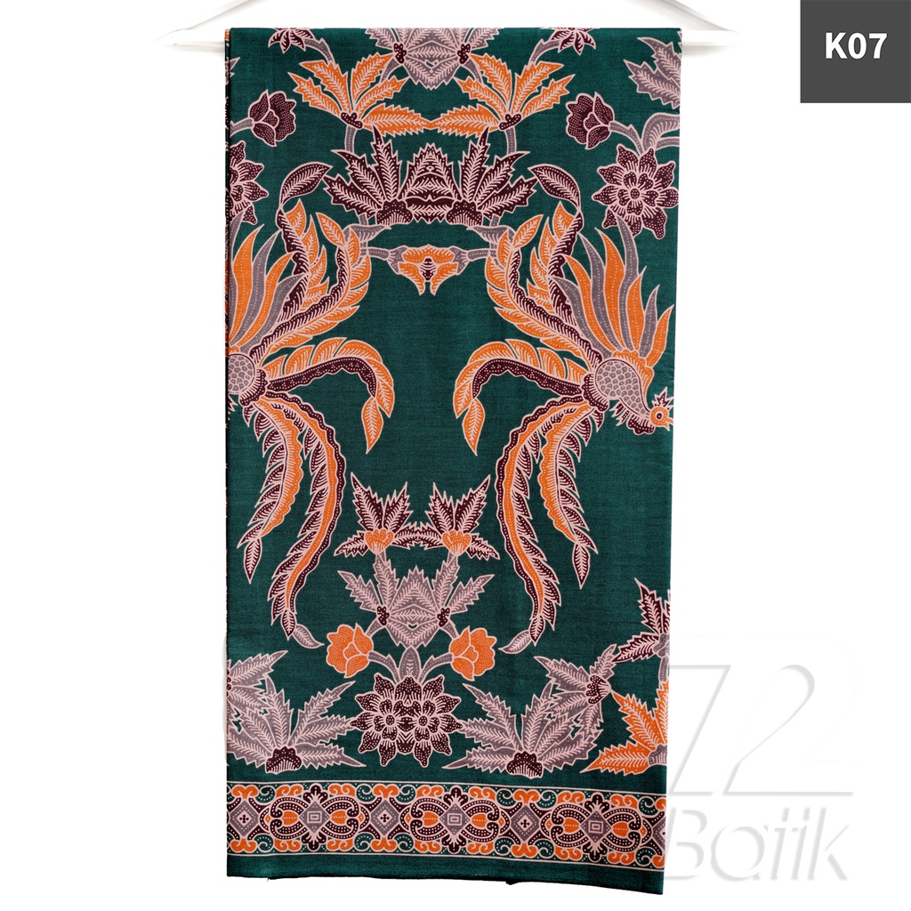 KAIN BATIK PREMIUM Bahan Katun Motif Peksi Asmoro Warna Putih Susu Coklat Orange 721835 Cap 72 Jarik Jarit Samping Kebat Panjang Batik Katun Modern Premium Bahan Seragam Batik Pernikahan Kantor Keluarga Murah Kamen Jadi Batik Bali Lembaran