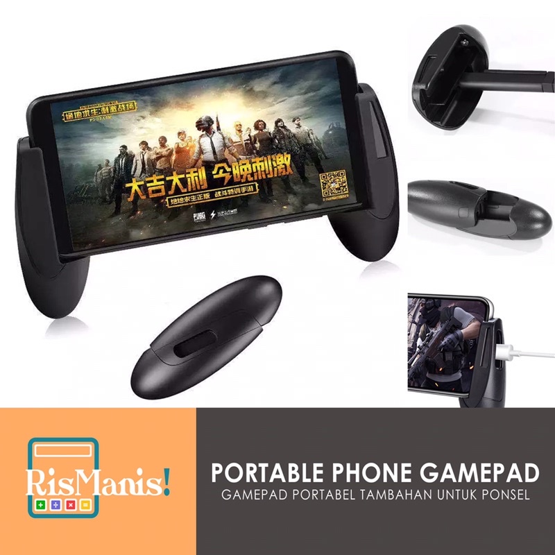 PORTABLE PHONE GAMEPAD - Joystick Handle Games Handphone Aksesoris Tuas HP Holder PUBG Mobile Legend