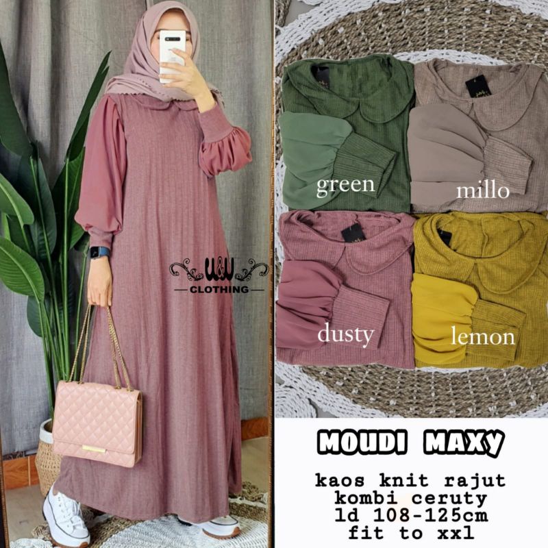 GAMIS DRESS HARIAN FALIA MAXY GAMIS WANITA BAHAN KAOS KNIT RAJUT IMPORT LD110-125cm FIT TO XL-7