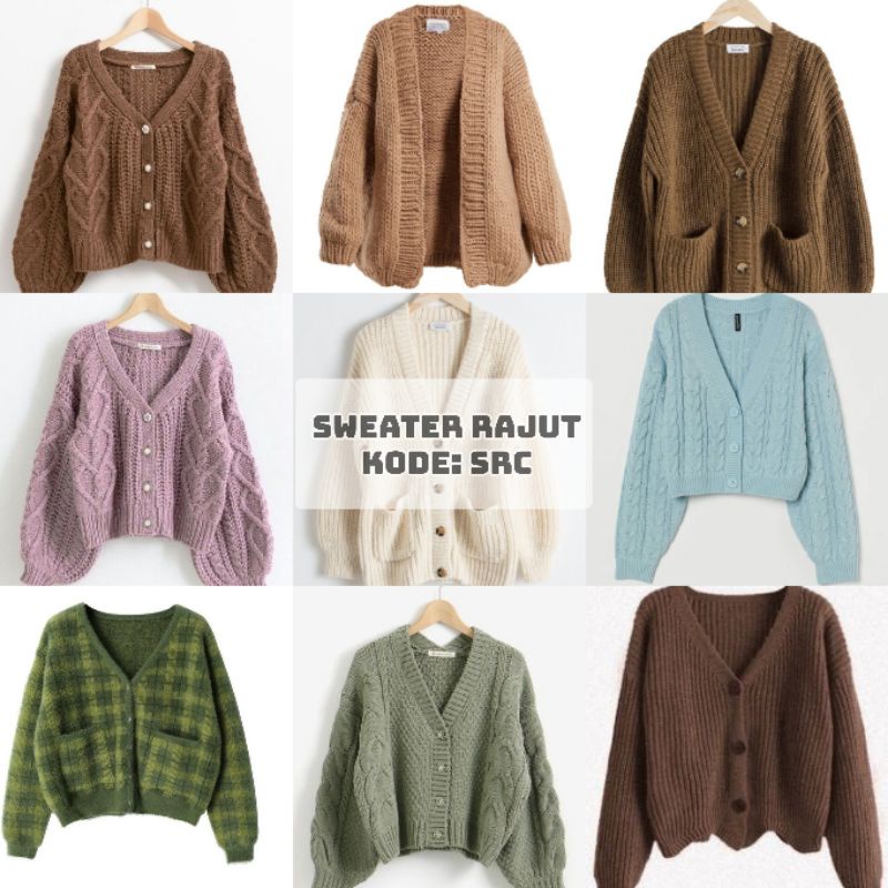 Knitwear Cardigan Outer  Atasan Rajut Panjang  Batwing Knit Cewek Fuzzy rajut
