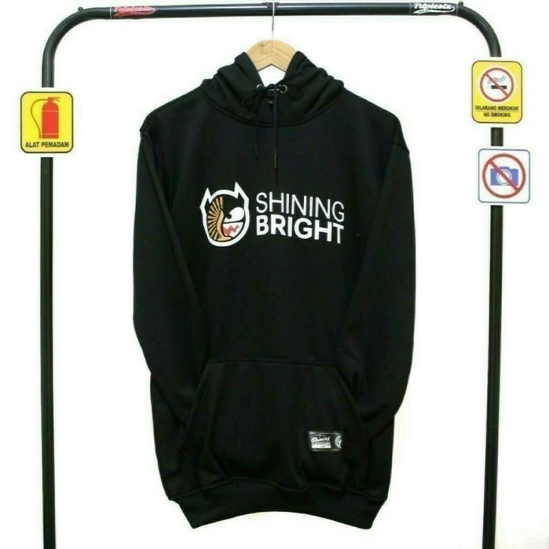 Hoodie shining bright black original